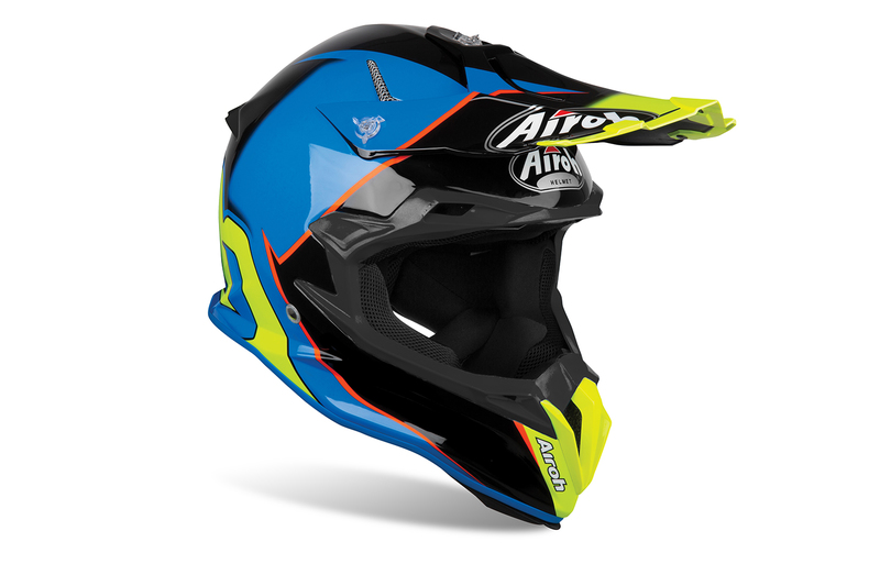 Airoh helmet terminator open vision hpc slider azure gloss