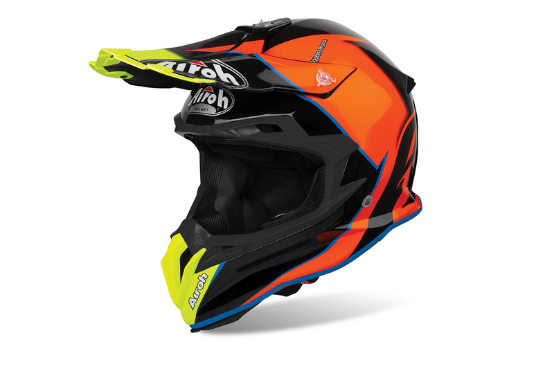 Airoh helmet terminator open vision hpc slider azure gloss