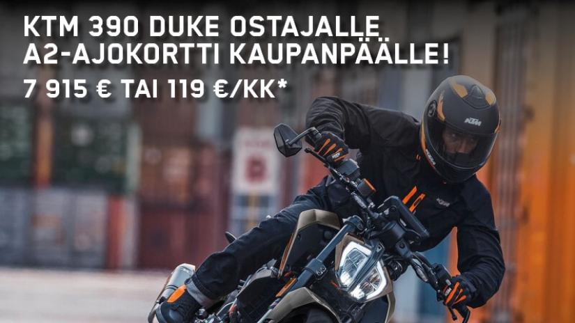 Köp en KTM 125/390 DUKE och få ett körkort på köpet!
