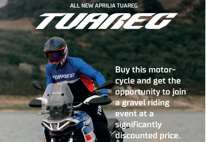 Aprilia Tuareg 660 and Moto Guzzi V85TT gravel ride campaign