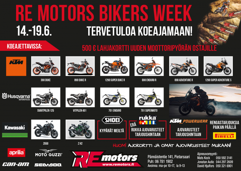 Bikers Week 14.6-19.6 på RE Motors 