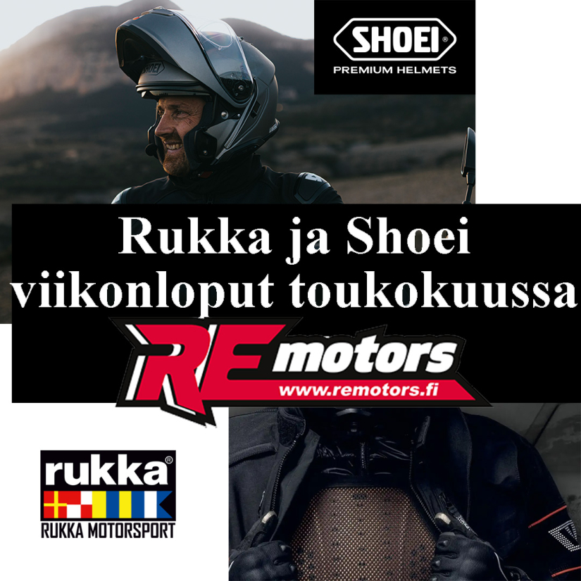 Rukka ja Shoei viikonloput toukokuussa 2024